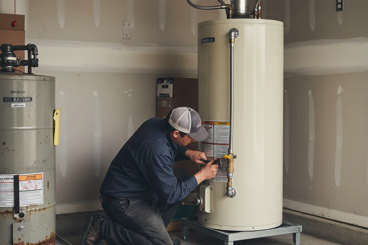 Water heater and shutoff valve replacement in Harmony
